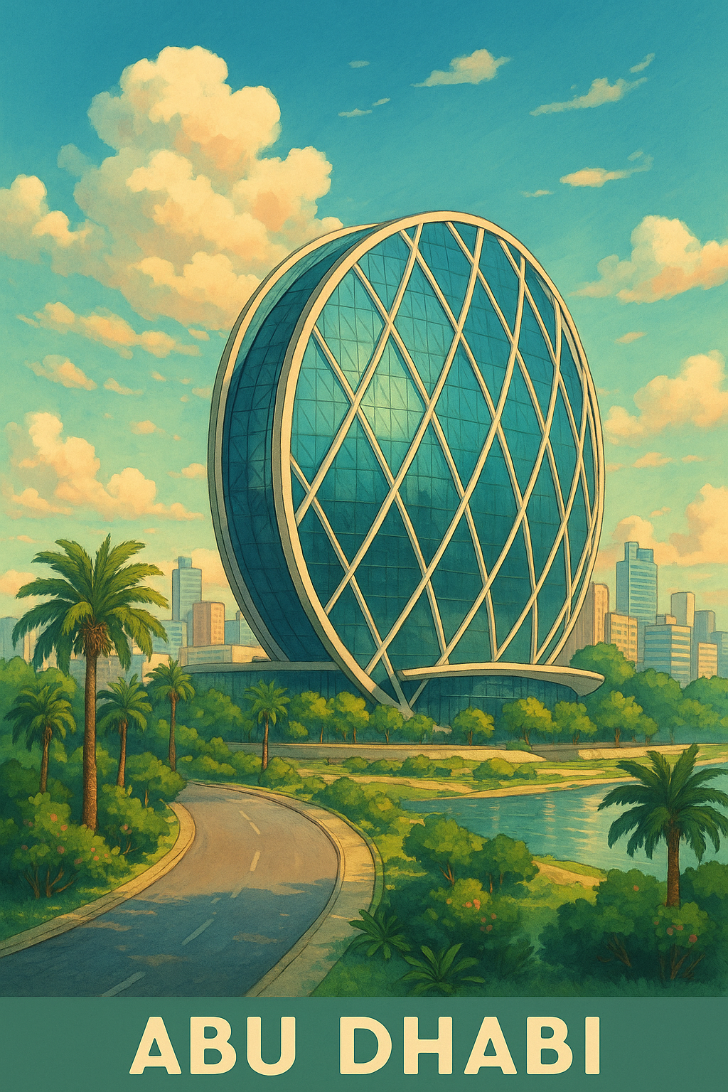 Abu Dhabi Ghibli-style