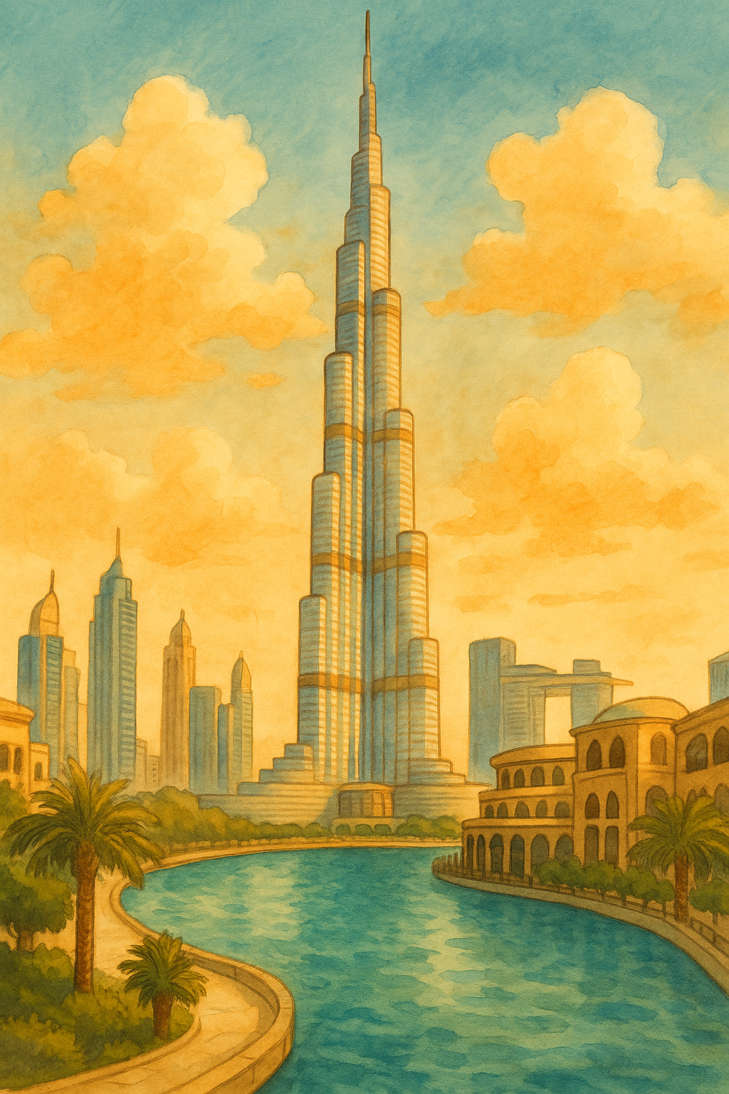 Dubai Ghibli-style